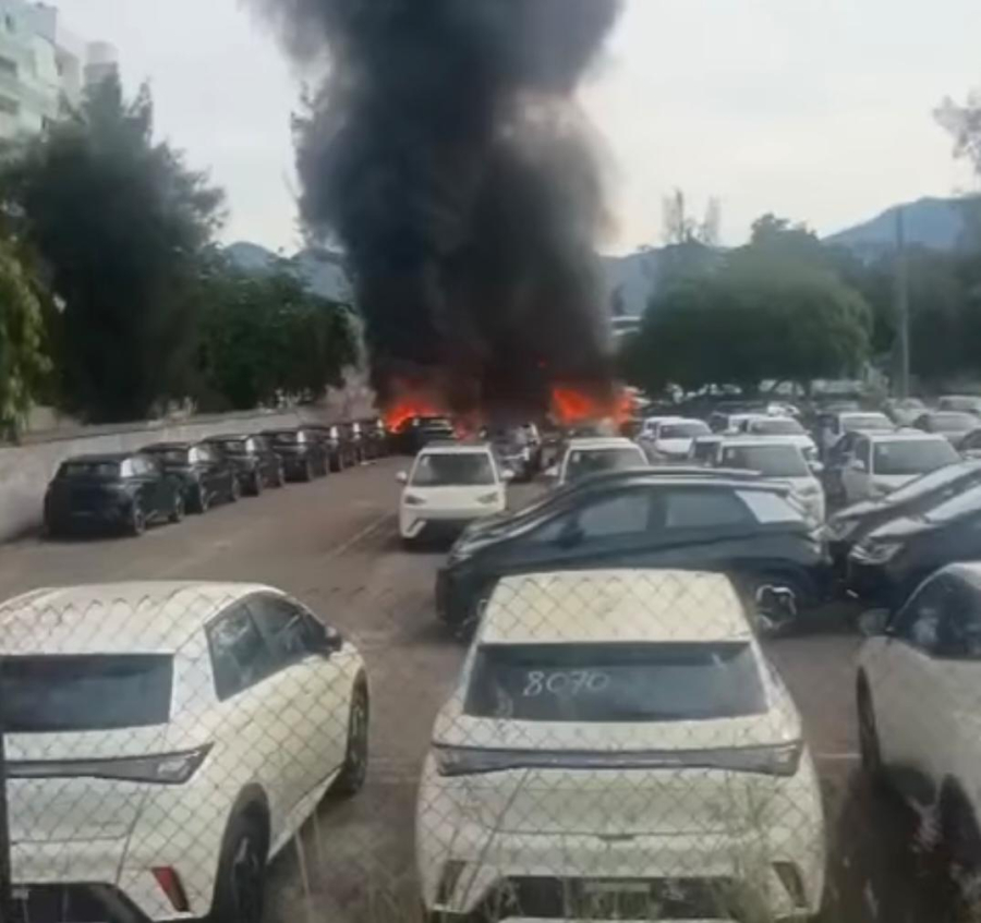 Urgente: Queda de helicópteros atinge pátio da BYD no Recreio nesta manhã