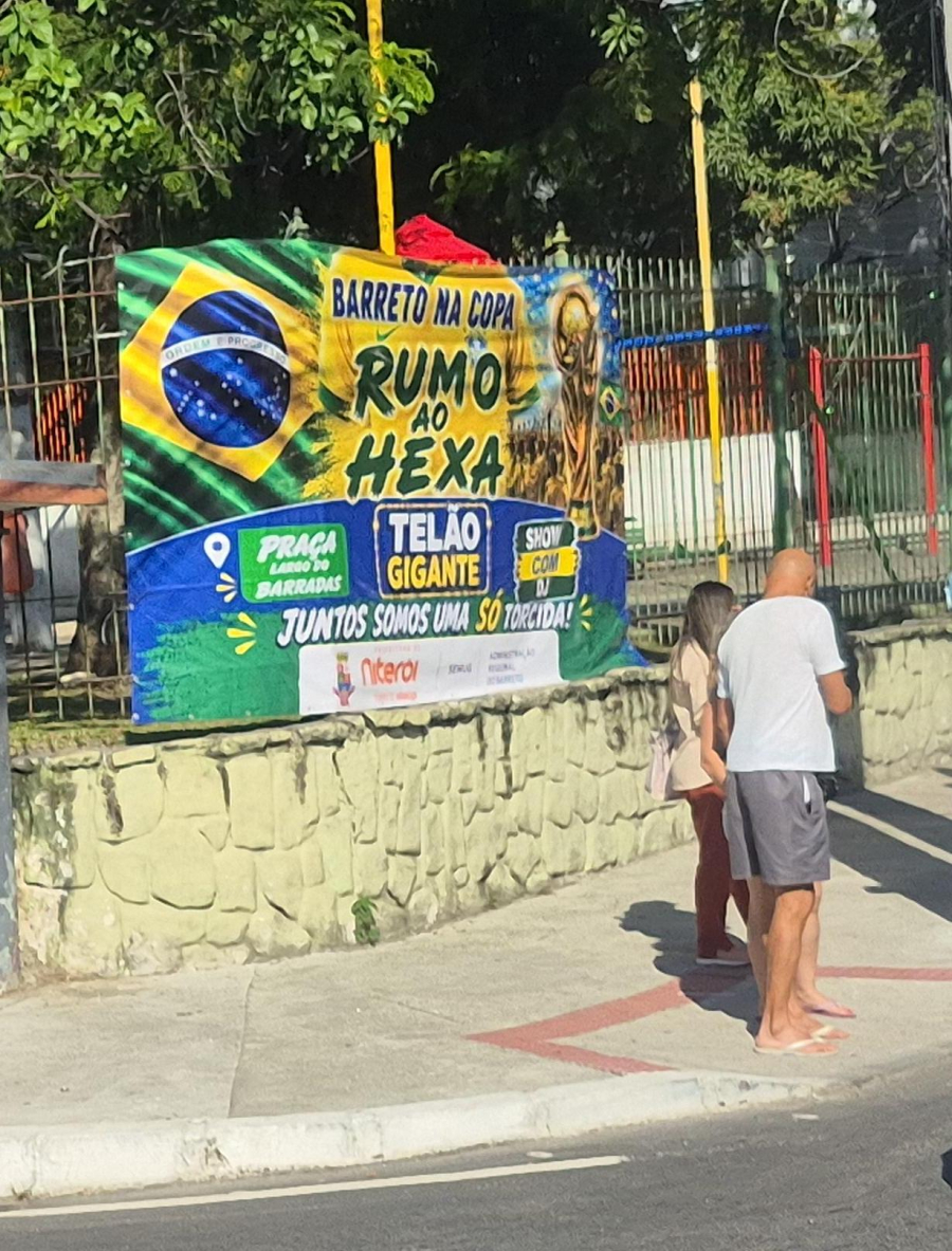 Vem aí telão na Praça do Tio Sam! Brasil x Haiti ao vivo no Barreto 🇧🇷